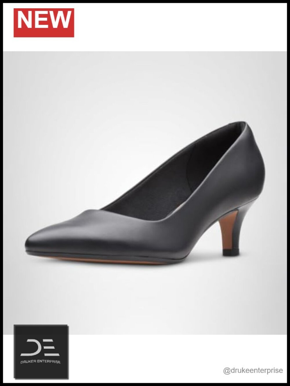 Women's Clarks Linvale Jerica Kitten Heel Pumps Leather Pointed Toe